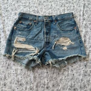 Levi’s 501 Distressed Denim Cutoff Shorts
